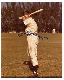 Joe DiMaggio Signed 8x10 Batting Photograph (Beckett Gem Mint 10)